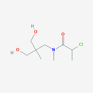 molecular formula C9H18ClNO3 B7436441 2-chloro-N-[3-hydroxy-2-(hydroxymethyl)-2-methylpropyl]-N-methylpropanamide 