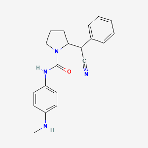 molecular formula C20H22N4O B7436455 2-[cyano(phenyl)methyl]-N-[4-(methylamino)phenyl]pyrrolidine-1-carboxamide 