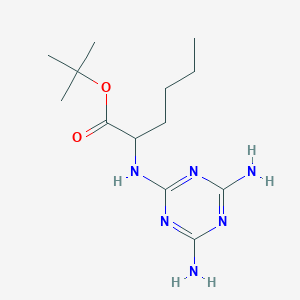 molecular formula C13H24N6O2 B7436482 Tert-butyl 2-[(4,6-diamino-1,3,5-triazin-2-yl)amino]hexanoate 