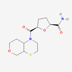 molecular formula C13H20N2O4S B7436498 (2S,5R)-5-(3,4a,5,7,8,8a-hexahydro-2H-pyrano[3,4-b][1,4]thiazine-1-carbonyl)oxolane-2-carboxamide 