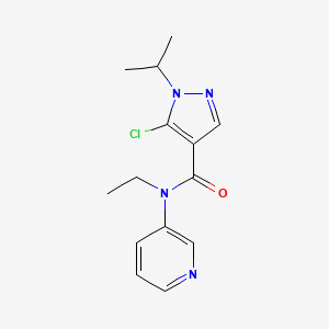 molecular formula C14H17ClN4O B7436539 5-chloro-N-ethyl-1-propan-2-yl-N-pyridin-3-ylpyrazole-4-carboxamide 