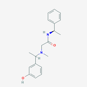 2-[1-(3-hydroxyphenyl)ethyl-methylamino]-N-[(1R)-1-phenylethyl]acetamide