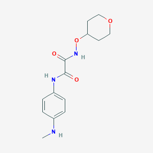 molecular formula C14H19N3O4 B7436583 N-[4-(methylamino)phenyl]-N'-(oxan-4-yloxy)oxamide 