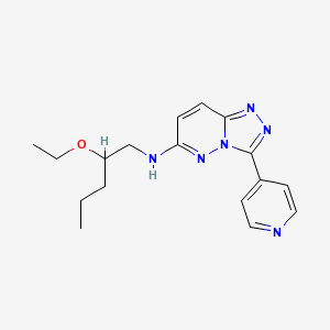 molecular formula C17H22N6O B7436607 N-(2-ethoxypentyl)-3-pyridin-4-yl-[1,2,4]triazolo[4,3-b]pyridazin-6-amine 
