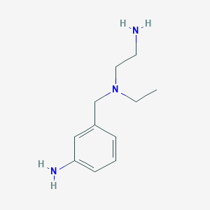 molecular formula C11H19N3 B7436626 N'-[(3-aminophenyl)methyl]-N'-ethylethane-1,2-diamine 
