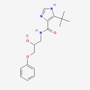 molecular formula C17H23N3O3 B7436654 5-tert-butyl-N-(2-hydroxy-3-phenoxypropyl)-1H-imidazole-4-carboxamide 
