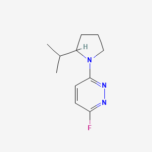 molecular formula C11H16FN3 B7436679 3-Fluoro-6-(2-propan-2-ylpyrrolidin-1-yl)pyridazine 