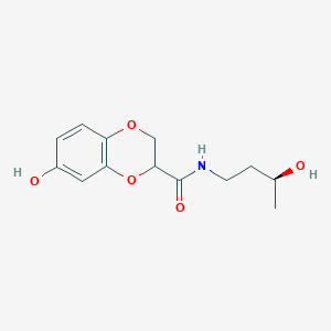 molecular formula C13H17NO5 B7436736 6-hydroxy-N-[(3S)-3-hydroxybutyl]-2,3-dihydro-1,4-benzodioxine-3-carboxamide 