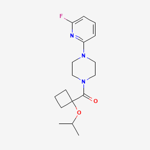molecular formula C17H24FN3O2 B7436748 [4-(6-Fluoropyridin-2-yl)piperazin-1-yl]-(1-propan-2-yloxycyclobutyl)methanone 