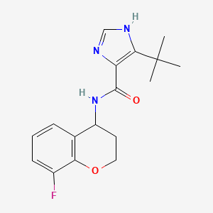 molecular formula C17H20FN3O2 B7436773 5-tert-butyl-N-(8-fluoro-3,4-dihydro-2H-chromen-4-yl)-1H-imidazole-4-carboxamide 