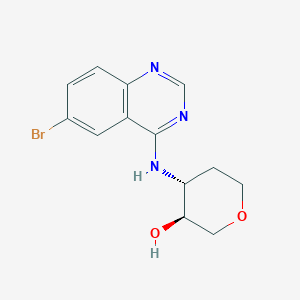 molecular formula C13H14BrN3O2 B7436824 (3S,4R)-4-[(6-bromoquinazolin-4-yl)amino]oxan-3-ol 