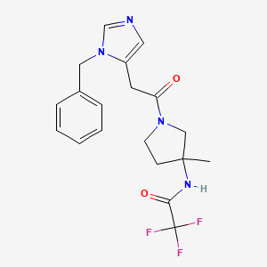 N-[1-[2-(3-benzylimidazol-4-yl)acetyl]-3-methylpyrrolidin-3-yl]-2,2,2-trifluoroacetamide