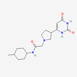 molecular formula C17H26N4O3 B7436906 2-[3-(2,4-dioxo-1H-pyrimidin-6-yl)pyrrolidin-1-yl]-N-(4-methylcyclohexyl)acetamide 
