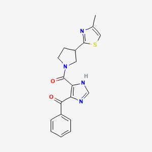 [5-[3-(4-methyl-1,3-thiazol-2-yl)pyrrolidine-1-carbonyl]-1H-imidazol-4-yl]-phenylmethanone