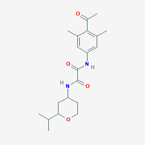 N'-(4-acetyl-3,5-dimethylphenyl)-N-(2-propan-2-yloxan-4-yl)oxamide