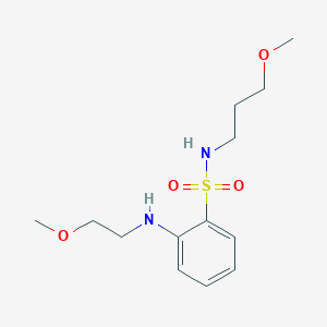 molecular formula C13H22N2O4S B7437018 2-(2-methoxyethylamino)-N-(3-methoxypropyl)benzenesulfonamide 