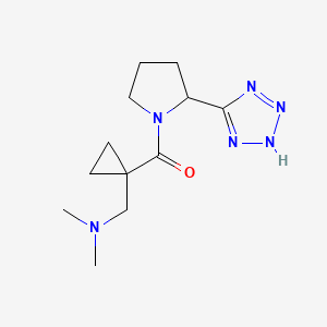 molecular formula C12H20N6O B7437044 [1-[(dimethylamino)methyl]cyclopropyl]-[2-(2H-tetrazol-5-yl)pyrrolidin-1-yl]methanone 