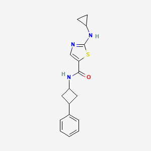 molecular formula C17H19N3OS B7437070 2-(cyclopropylamino)-N-(3-phenylcyclobutyl)-1,3-thiazole-5-carboxamide 