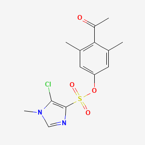 molecular formula C14H15ClN2O4S B7437110 (4-Acetyl-3,5-dimethylphenyl) 5-chloro-1-methylimidazole-4-sulfonate 