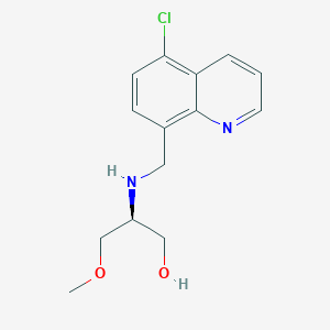 molecular formula C14H17ClN2O2 B7437112 (2S)-2-[(5-chloroquinolin-8-yl)methylamino]-3-methoxypropan-1-ol 