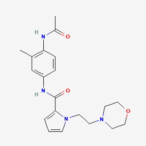 molecular formula C20H26N4O3 B7437119 N-(4-acetamido-3-methylphenyl)-1-(2-morpholin-4-ylethyl)pyrrole-2-carboxamide 