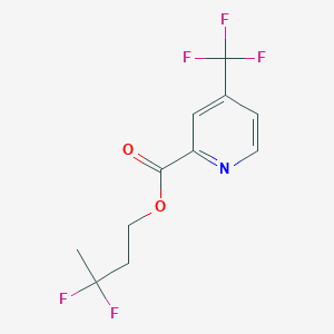 molecular formula C11H10F5NO2 B7437135 3,3-Difluorobutyl 4-(trifluoromethyl)pyridine-2-carboxylate 