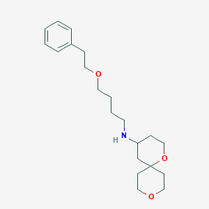 molecular formula C21H33NO3 B7437144 N-[4-(2-phenylethoxy)butyl]-1,9-dioxaspiro[5.5]undecan-4-amine 