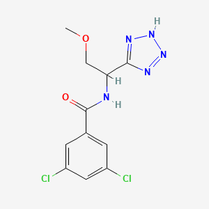 molecular formula C11H11Cl2N5O2 B7437201 3,5-dichloro-N-[2-methoxy-1-(2H-tetrazol-5-yl)ethyl]benzamide 