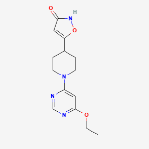 molecular formula C14H18N4O3 B7437237 5-[1-(6-Ethoxypyrimidin-4-yl)piperidin-4-yl]-1,2-oxazol-3-one 
