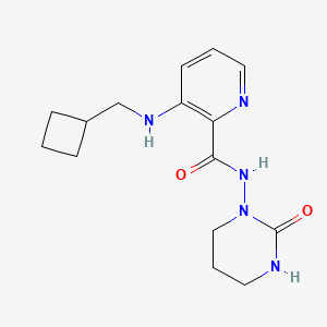 molecular formula C15H21N5O2 B7437281 3-(cyclobutylmethylamino)-N-(2-oxo-1,3-diazinan-1-yl)pyridine-2-carboxamide 