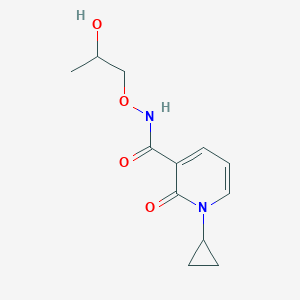 molecular formula C12H16N2O4 B7437312 1-cyclopropyl-N-(2-hydroxypropoxy)-2-oxopyridine-3-carboxamide 