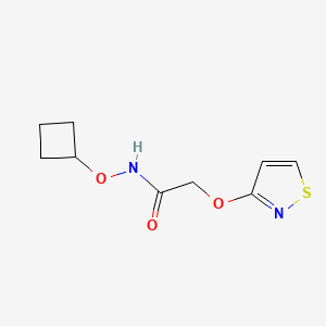molecular formula C9H12N2O3S B7437350 N-cyclobutyloxy-2-(1,2-thiazol-3-yloxy)acetamide 