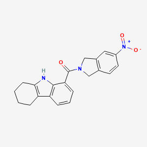 molecular formula C21H19N3O3 B7437447 (5-nitro-1,3-dihydroisoindol-2-yl)-(6,7,8,9-tetrahydro-5H-carbazol-1-yl)methanone 