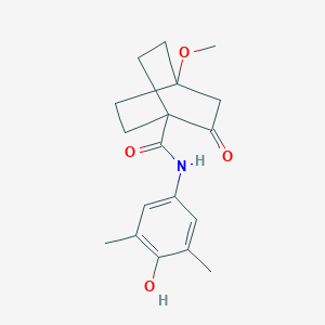 molecular formula C18H23NO4 B7437511 N-(4-hydroxy-3,5-dimethylphenyl)-4-methoxy-2-oxobicyclo[2.2.2]octane-1-carboxamide 