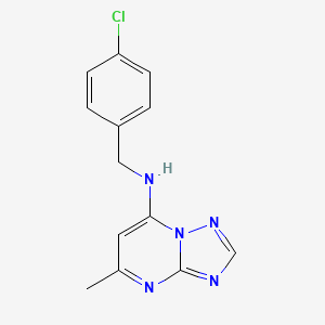 molecular formula C13H12ClN5 B7437595 N-(4-chlorobenzyl)-N-(5-methyl[1,2,4]triazolo[1,5-a]pyrimidin-7-yl)amine 