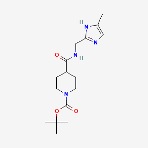 molecular formula C16H26N4O3 B7437597 tert-butyl 4-[(5-methyl-1H-imidazol-2-yl)methylcarbamoyl]piperidine-1-carboxylate 