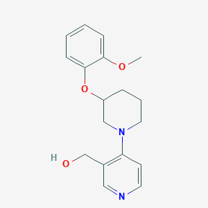molecular formula C18H22N2O3 B7437630 [4-[3-(2-Methoxyphenoxy)piperidin-1-yl]pyridin-3-yl]methanol 