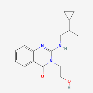 molecular formula C16H21N3O2 B7437675 2-(2-Cyclopropylpropylamino)-3-(2-hydroxyethyl)quinazolin-4-one 