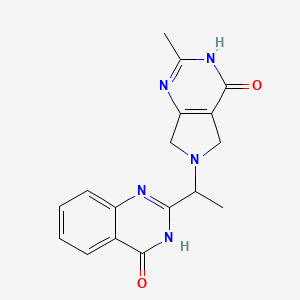 molecular formula C17H17N5O2 B7437711 2-[1-(2-methyl-4-oxo-5,7-dihydro-3H-pyrrolo[3,4-d]pyrimidin-6-yl)ethyl]-3H-quinazolin-4-one 