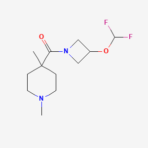 molecular formula C12H20F2N2O2 B7437788 [3-(Difluoromethoxy)azetidin-1-yl]-(1,4-dimethylpiperidin-4-yl)methanone 