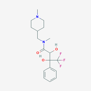 4,4,4-trifluoro-2,3-dihydroxy-N-methyl-N-[(1-methylpiperidin-4-yl)methyl]-3-phenylbutanamide