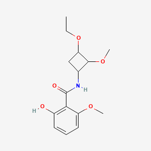 molecular formula C15H21NO5 B7437883 N-(3-ethoxy-2-methoxycyclobutyl)-2-hydroxy-6-methoxybenzamide 