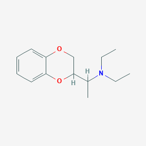molecular formula C14H21NO2 B074379 N,N-Diethyl-alpha-methyl-1,4-benzodioxane-2-methanamine CAS No. 1457-20-1