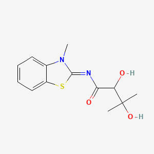 2,3-dihydroxy-3-methyl-N-(3-methyl-1,3-benzothiazol-2-ylidene)butanamide