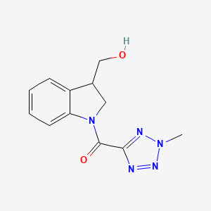 molecular formula C12H13N5O2 B7437914 [3-(Hydroxymethyl)-2,3-dihydroindol-1-yl]-(2-methyltetrazol-5-yl)methanone 