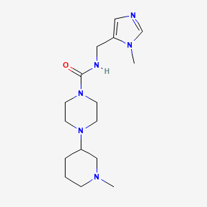 molecular formula C16H28N6O B7437972 N-[(3-methylimidazol-4-yl)methyl]-4-(1-methylpiperidin-3-yl)piperazine-1-carboxamide 