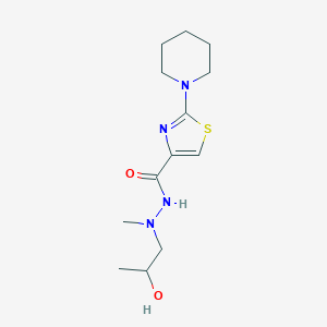 molecular formula C13H22N4O2S B7437988 N'-(2-hydroxypropyl)-N'-methyl-2-piperidin-1-yl-1,3-thiazole-4-carbohydrazide 