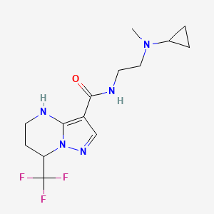 N-[2-[cyclopropyl(methyl)amino]ethyl]-7-(trifluoromethyl)-4,5,6,7-tetrahydropyrazolo[1,5-a]pyrimidine-3-carboxamide