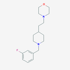 molecular formula C18H27FN2O B7438057 4-[2-[1-[(3-Fluorophenyl)methyl]piperidin-4-yl]ethyl]morpholine 