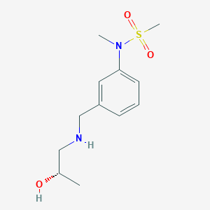 molecular formula C12H20N2O3S B7438061 N-[3-[[[(2S)-2-hydroxypropyl]amino]methyl]phenyl]-N-methylmethanesulfonamide 
